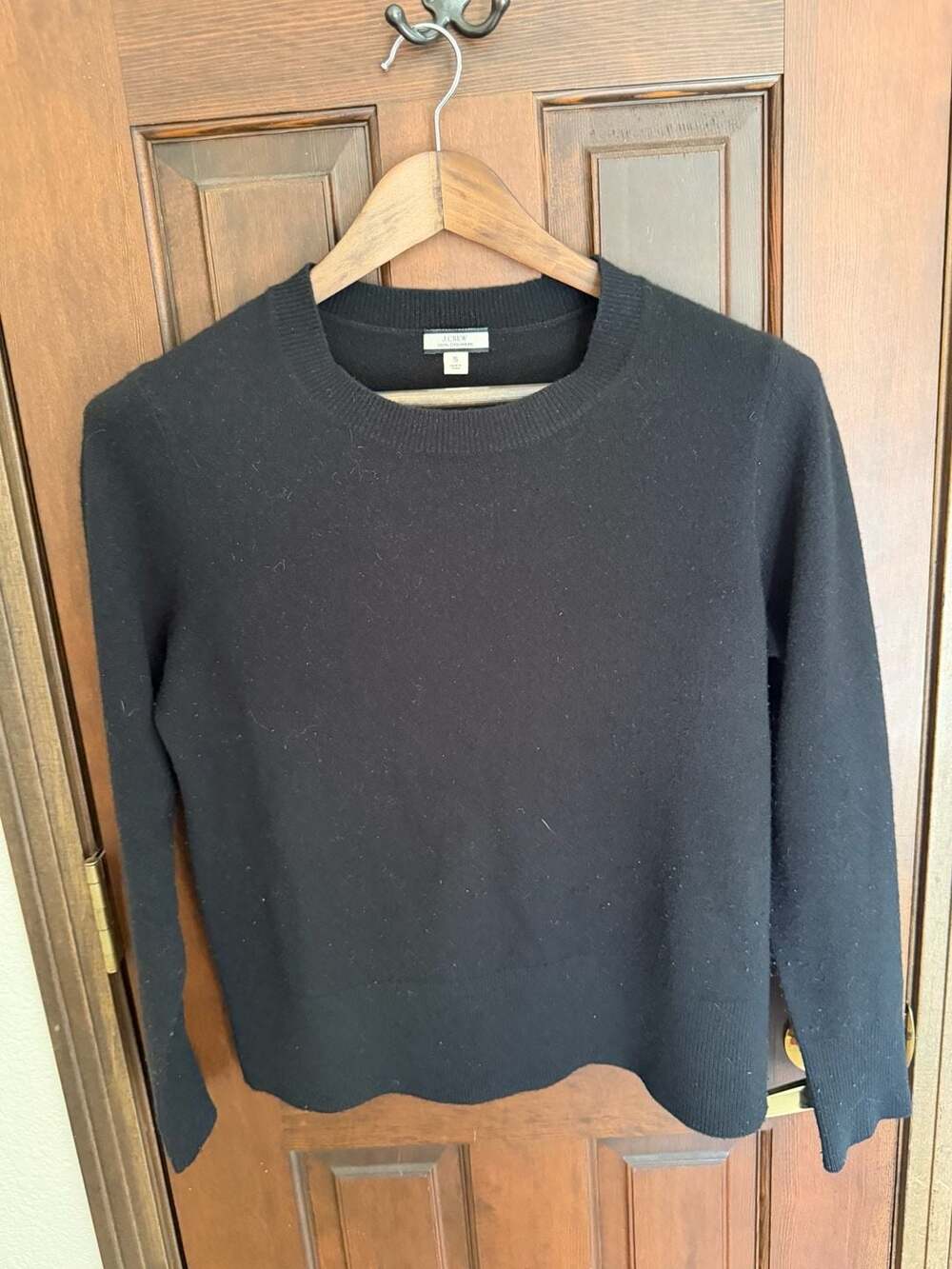 J.Crew 100% Cashmere Crewneck Sweater Black Size S